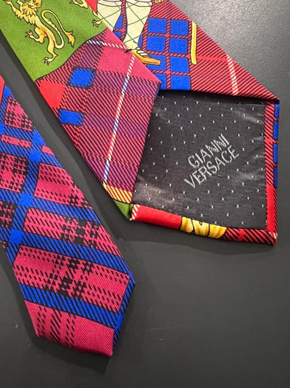 80s Deadstock Gianni Versace Classic Baroque Silk Tie