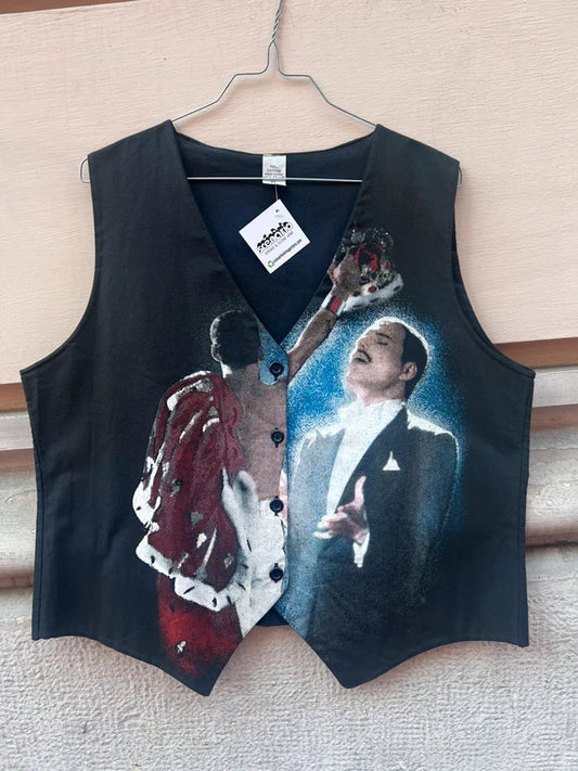 80s Freddie Mercury All Over Print Vest