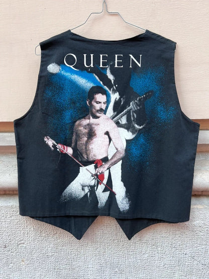 80s Freddie Mercury All Over Print Vest