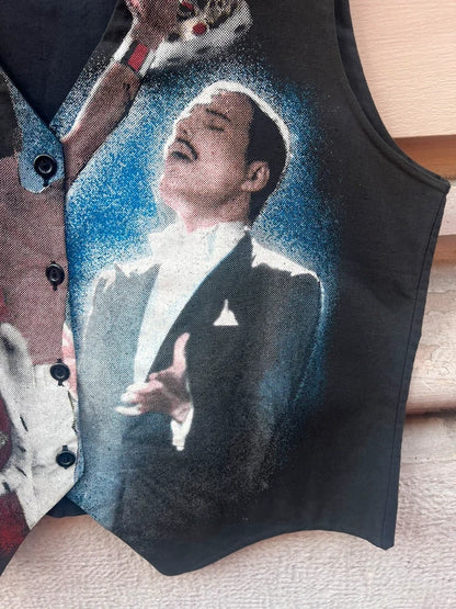 80s Freddie Mercury All Over Print Vest