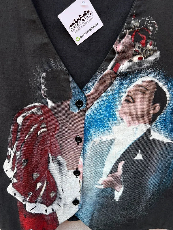 80s Freddie Mercury All Over Print Vest