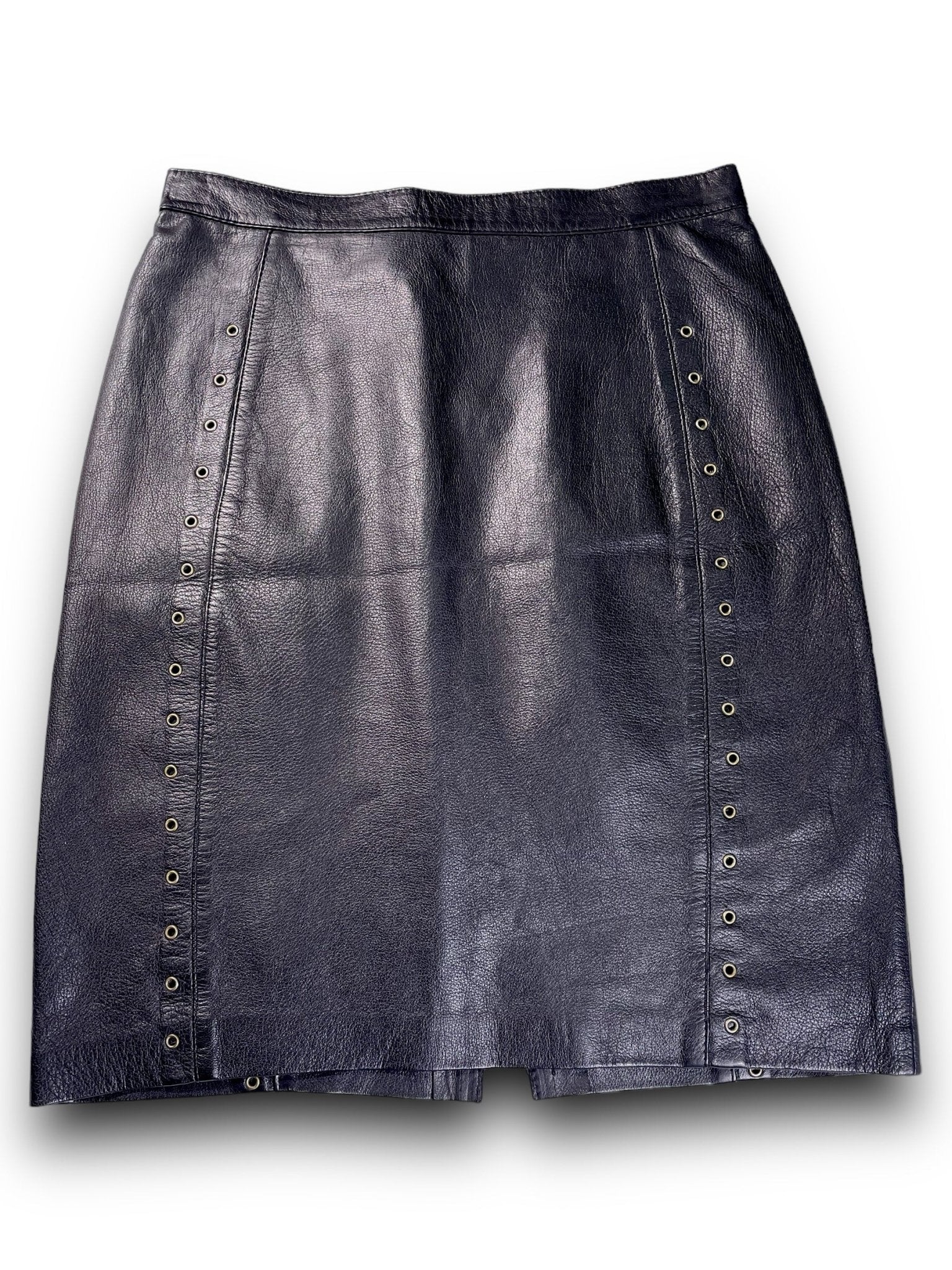 Highwaist 80s Leather Skirt - scenariovintagestore