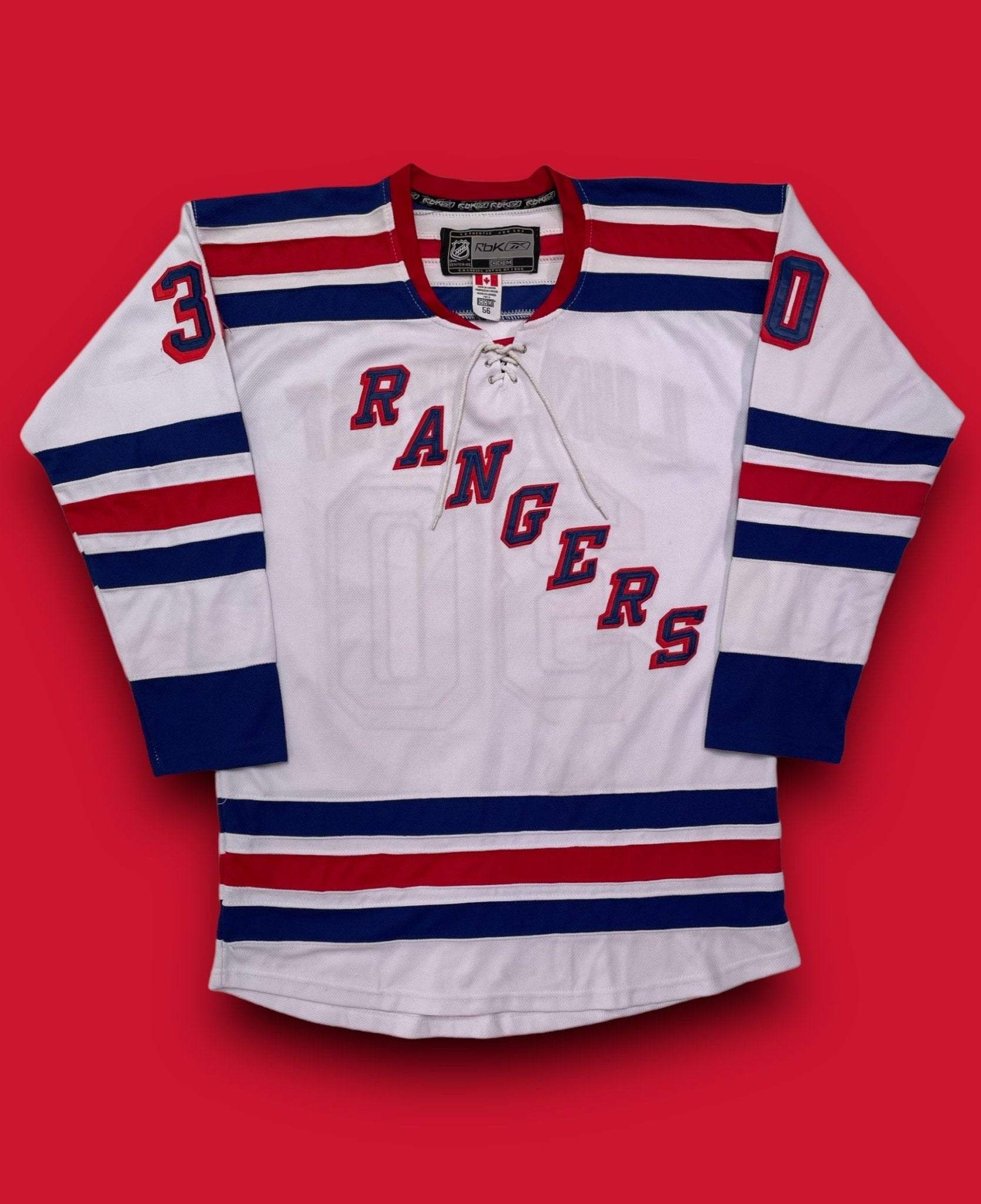 NHL REEBOK NEW YORK RANGERS HENRIK LUNDQVIST JERSEY - scenariovintagestore