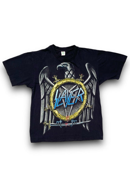 SLAYER TOUR IN THE ABYSS SINGLE STITCH T-SHIRT - scenariovintagestore