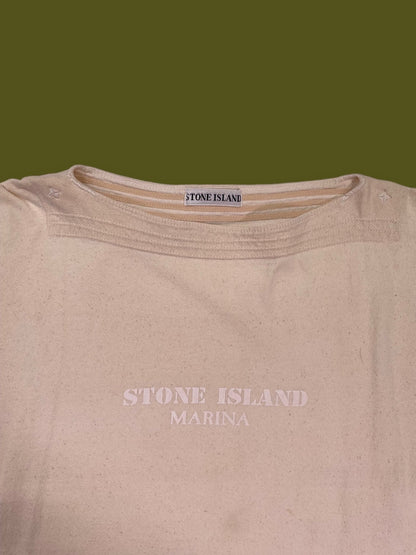 STONE ISLAND MARINA BOAT NECK T-SHIRT - scenariovintagestore